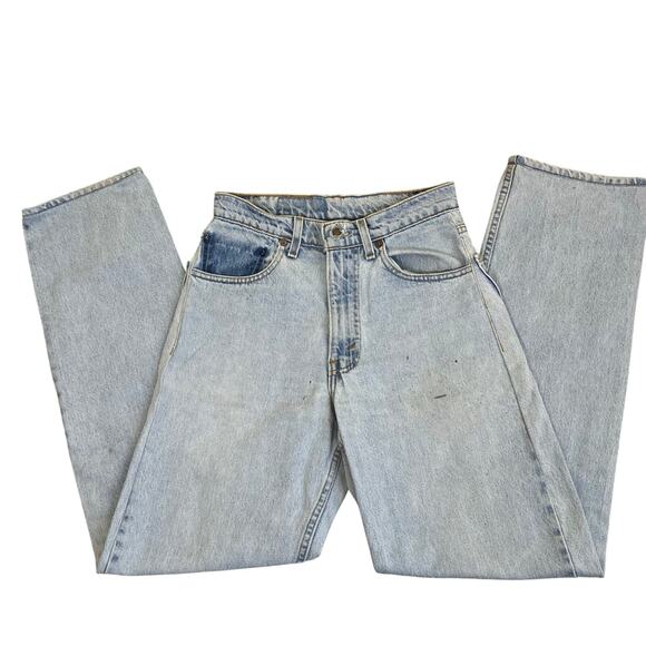 Lenny Upcycled Vintage Levi’s Jeans Light Wash Distressed Mom Jeans 90s Retro - Picture 16 of 16
